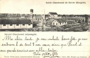1906 Sárvár, Chardonnet selyemgyár. Kiadja Stranz János / Soirie (EK)
