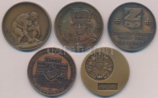 Vegyes: 5xklf Br emlékérem tétel, közte 1990. "MÉE / Száz éve született Ferenczy Béni", 19...