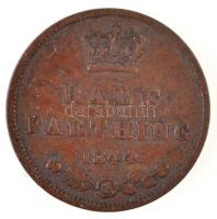 Nagy-Britannia 1844. 1/2f Cu "Viktória" T:2-
Great Britain 1844. 1/2 Farthing Cu "Vi...