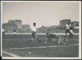 cca 1950 Párizs, C. A. Paris- Ruen labdarúgó mérkőzés, 13x18 cm / Paris, Football match, 13x18 cm