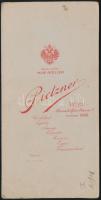 cca 1898 Huszár, keményhátú fotó Pietzner műterméből, 16×8 cm