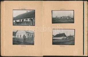 cca 1930 Mezőkövesdi házak és életképek, Kósch Jenő építész által készített 28 db fotó, 5 db képesla...