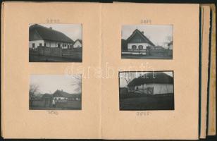 cca 1930 Mezőkövesdi házak és életképek, Kósch Jenő építész által készített 28 db fotó, 5 db képesla...