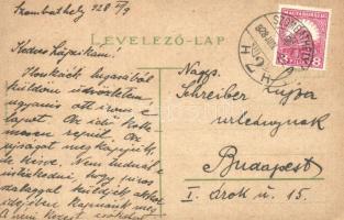 1928 Szombathely, vasútállomás érkező oldala, vonat (EK)