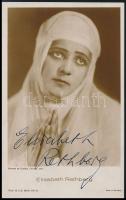 Elisabeth Rethberg (1894-1976) opeaénekes aláírt fotója / Autograph signed photo postcard of opera singer