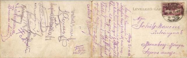 Szombathely, Dukesz Jenő kiadása, kinyitható panorámalap / folding panoramacard