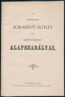 1879 Az Esztergomi Borászati Egylet alapszabályai. Esztergom, 1879. Buzárovics. 15p.