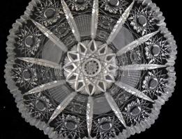 Nagy üveg tétel, csiszolt ólomkristályokkal, hibátlanok, összesen: 10 db