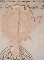 1766 Késmárk városának tiszta keresztény származást és szabad jogállást tanúsító oklevele Szakmáry A...