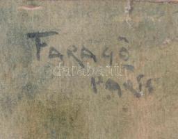 Faragó Géza (1877-1928): Kalapos hölgy. Akvarell, papír, jelzett, üvegezett keretben, 30×20 cm