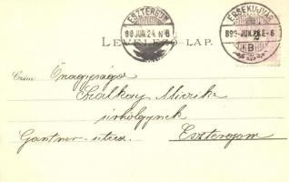 1899 Érsekújvár, Nové Zamky; Kossuth Lajos tér, templom / square, church. Conlegner I. és fia No. 10...