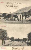 1910 Pozsonyvezekény, Vezekény, Vozokany; iskola, utca / school, street (r)
