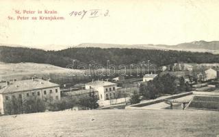 1907 Pivka, St. Petra na Krasu, San Pietro del Carso, St. Peter in Krain; Bahnhof / railway station