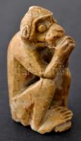 Majom figura. Zsírkő. 8 cm