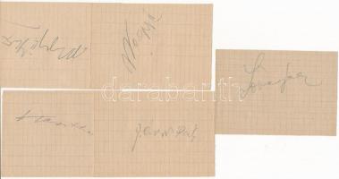 A Csepeli Vasas SC labdarúgóinak (Nagy István (4 db), Mészáros György (3 db), Keszthelyi Mihály, Bér...