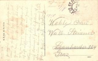 1918 Pivka, St. Petra na Krasu, San Pietro del Carso, St. Peter in Krain; Bahnhof / Postaja /  railw...