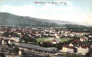 1909 Maribor, Marburg an der Drau; Bahnhof / railway station