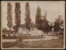 cca 1890 Festetich kúria valahol Magyarországon 3 db nagy fotó 21x16 cm