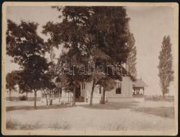 cca 1890 Festetich kúria valahol Magyarországon 3 db nagy fotó 21x16 cm