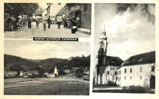 1941 Felsőlendva, Gornja Lendava, Grad; templom, Hahn Maksimilijan üzlete és saját kiadása / church, shop (kissé ázott / slightly wet damage)