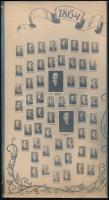 1924 A Budai Dalárda Tagjait ábrázoló nagyméretű tabló fotó 3 részből. 51x30 cm
