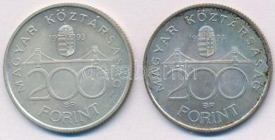 1993. 200Ft Ag "MNB" (2x) T:2
