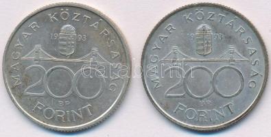 1993. 200Ft Ag "MNB" (2x) T:2