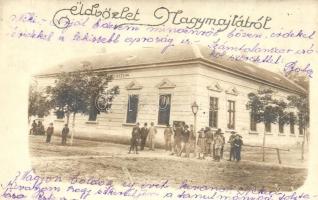 1921 Nagymajláth (Nagyér), Községháza, utcakép. photo (EK)
