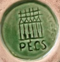 Zsolnay béka figura (persely) Pécs jelzéssel mázas kerámia 15 cm