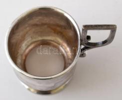 Alpakka pohártartó, jelzett, d: 6,5-7 cm