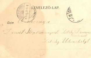 1900 Kolozsvár, Cluj; Széky palota, híd / palace with bridge  (Rb)