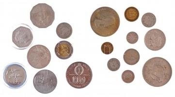 18db-os vegyes külföldi fémpénz tétel, közte érdekesebb darabokkal, Brit Nyugat-Afrika, Szamoa T:1-,2,2- 18pcs of various coins with some interesting pieces, including British West Africa, Samoa C:AU,XF,VF