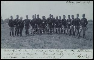 1905 Osztrák-magyar katonai tisztikar csoportképe Örkénytáborban (Táborfalva) / Austro-Hungarian K.u.K. military officers group photo at the camp. photo (EK)