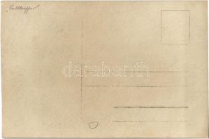 Volltreffer / Egy szétlőtt lőállás és ágyú / WWI Austro-Hungarian K.u.K. military destroyed cannon a...