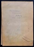 Ferenczi Tiborné (?-?): Vázlat füzet főleg aktokkal. Akvarell, papír, kb 25 db, 28×20 cm