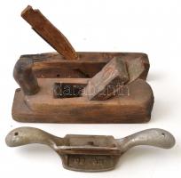 3 db különféle gyalu, fa-fém