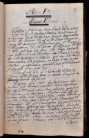 cca XIX. század első harmada Extractatus Juris Hungarici. Azonosítatlan latin nyelvű kézzel írt jogi...