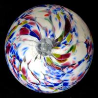 Gömb alakú festett üveg függő, d: 12 cm