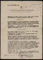 1957 Vádirat lengyeltóti, középparaszti származású személy ellen a "demokratikus államrend megdöntésére irányuló szervezkedésben való részvétel" miatt