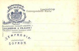 Celje, Cilli; Stadtpark. Verlag von Fritz Rasch / park. Floral litho frame. Sempronia Anti Nicotin a...