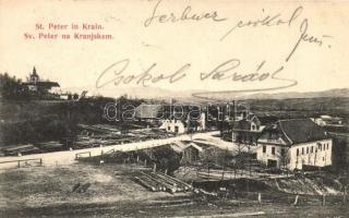 1906 Pivka, St. Petra na Krasu, San Pietro del Carso, St. Peter in Krain; Hotel St. Peter, sawmill