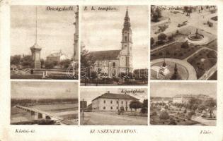 Kunszentmárton, Országzászló, Római katolikus templom, Fő tér, Kőrösi út, Községháza (EK)