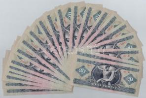 1975. 20Ft (22x) sorszámkövetők "C 667 133126 - C 667 133147" T:I
Adamo F16