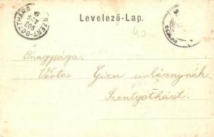 1903 Körmend, Batthyány tér, üzletek. Kiadja H. Pollak (felületi sérülés / surface damage)