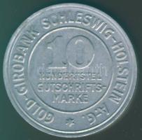 Német Birodalom / Weimari Köztársaság / Provinz Schleswig-Holstein 10 Hunderstel Gutschrifts-Marke A...