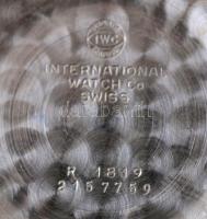 cca 1960 IWC mechanikus karóra, működő, jó állapotban, bőr szíjjal / IWC mechanic watch 3,5 cm