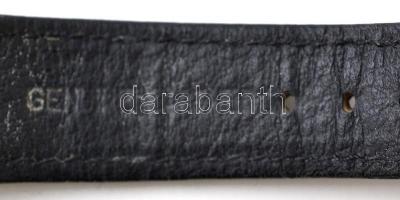 cca 1960 IWC mechanikus karóra, működő, jó állapotban, bőr szíjjal / IWC mechanic watch 3,5 cm