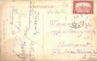 Dunapataj, Piac tér, Polácsek Sándor üzlete, piaci árusok, bódék. W. L. Bp. 4918. Kapható Szalkay La...