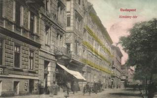 Budapest VII. Almássy tér, 7. kerületi Függetlenségi és 48-as pártkör irodája, üzletek (EK)