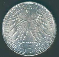 NSZK 1966. 5M Ag "Leibniz" T:2 parányi ph